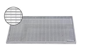 ACO Severin Ahlmann GmbH & Co. KG Fußmatte »ACO 60x40cm Maschenrost mit V-Stab MW 9/31mm Gitterrost Schuhabstreifer Abtreter Rost«, , rechteckig, Höhe 20 mm, widerstandsfähi
