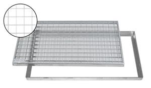 ACO Severin Ahlmann GmbH & Co. KG Fußmatte »ACO Schuhabstreifer Gitterrost mit Zarge MW 30/30 Eingangsrost Normrost Abstreifer Rahmen«, , rechteckig, Höhe 23 mm, robust, begehbar