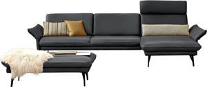 Himolla Ecksofa 1928, (Sofa mit oder ohne Hocker auswählen), ohne Hocker, Füße anthrazit