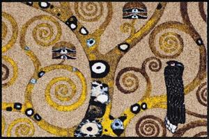 Salonloewe Fußmatte » KLIMT LEBENSBAUM Fußmatte Wohnmatte 50 x 75 cm«, , Rechteckig, Höhe 7 mm, In- und Outdoor, waschbar bei 40° Grad in der Waschmaschine un