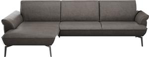 Himolla Ecksofa  9900, (mit Hocker), Recamiere rechts o. links, Füße anthrazit, mit Hocker