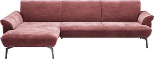 Himolla Ecksofa  9900, (mit Hocker), Recamiere rechts o. links, Füße anthrazit, mit Hocker