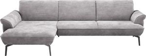 Himolla Ecksofa  9900, (mit Hocker), Recamiere rechts o. links, Füße anthrazit, mit Hocker