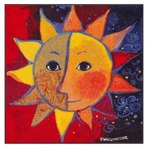 Salonloewe Fußmatte »Rosina Wachtmeister Wohnteppich Sole 115x115 cm Schmutzfangmatte«, , Quadratisch, Höhe 7 mm