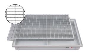 Xanie.EU Fußmatte »Gleitschutz Gitterrost 60x40cm MW 30/10 mit ACO Bodenwanne Vario Light Schuhabtreter Fußmatte«, , rechteckig, Höhe 75 mm, einfache Montage für Selbs