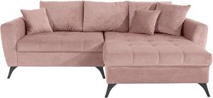 Andas Ecksofa Lörby, auch mit Aqua clean-Bezug, feine Steppung im Sitzbereich, lose Kissen