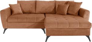 Andas Ecksofa Lörby, auch mit Aqua clean-Bezug, feine Steppung im Sitzbereich, lose Kissen