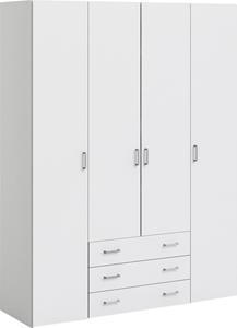 Home affaire Kleiderschrank, Mit viel Stauraum, graue Stangengriffe, Gr. ca. 200,4 x 154 x 49,5 cm