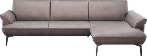Himolla Ecksofa  9900, (mit Hocker), Recamiere rechts o. links, Füße anthrazit, mit Hocker