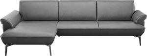 Himolla Ecksofa  9900, (mit Hocker), Recamiere rechts o. links, Füße anthrazit, mit Hocker