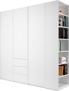 Müller Small Living Kleiderschrank Modular Plus Variante 3, inklusive 3 geräumigen Schubladen, Anbauregal wahlweise links oder rechts montierbar