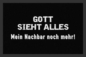 Rockbites Fußmatte » - Fußmatte Gott sieht alles Türmatte 41 (100801)«, 