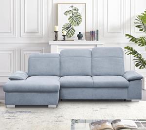 Calizza Interiors Ecksofa Moli I, mit Bettkasten, Schlaffunktion, Kopfteilverstellung und Sitztiefenverstellung