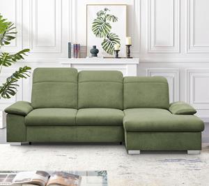 Calizza Interiors Ecksofa Moli I, mit Bettkasten, Schlaffunktion, Kopfteilverstellung und Sitztiefenverstellung