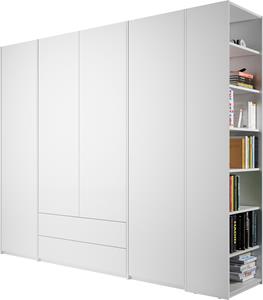 Müller Small Living Drehtürenschrank Modular Plus Variante 5, inklusive 2 geräumigen Schubladen, Anbauregal wahlweise rechts oder links montierbar