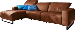 Premium Collection By Home Affaire Ecksofa Juist, mit Kopfteilverstellung und schwarzen Metallkufen; wahlweise mit motorischer Relaxfunktion