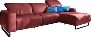 Premium Collection By Home Affaire Ecksofa Juist, mit Kopfteilverstellung und schwarzen Metallkufen; wahlweise mit motorischer Relaxfunktion