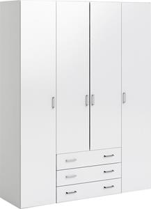 Home affaire Kleiderschrank, Mit viel Stauraum, graue Stangengriffe, Gr. ca. 200,4 x 154 x 49,5 cm