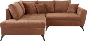 Andas Ecksofa Lörby Luxus, Belastbarkeit bis 140kg pro Sitzplatz, auch mit Aqua clean-Bezug, feine Steppung im Sitzbereich, lose Kissen