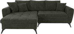 Andas Ecksofa Lörby, auch mit Aqua clean-Bezug, feine Steppung im Sitzbereich, lose Kissen