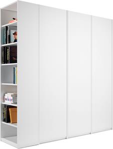 Müller Small Living Kleiderschrank Modular Plus Variante 3, inklusive links oder rechts montierbarem Seitenregal