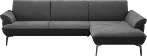 Himolla Ecksofa  9900, (mit Hocker), Recamiere rechts o. links, Füße anthrazit, mit Hocker