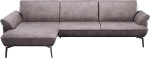 Himolla Ecksofa  9900, (mit Hocker), Recamiere rechts o. links, Füße anthrazit, mit Hocker
