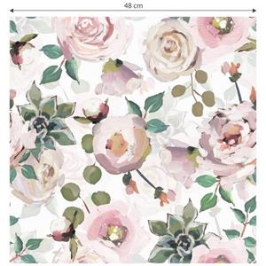 K&L WALL ART Mustertapete »Kunstdruck Blumen Aquarell Vliestapete Pfingstrosen Blumentapete modern«, Gemälde Tapete
