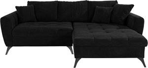 Andas Ecksofa Lörby Luxus, Belastbarkeit bis 140kg pro Sitzplatz, auch mit Aqua clean-Bezug, feine Steppung im Sitzbereich, lose Kissen