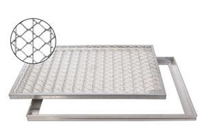Fußmatte ACO 60x40cm Streckmetall Gitterrost mit ALU Einbaurahmen Zarge Eingangsrost Schuhabstreifer, Xanie, rechteckig, Höhe: 26 mm, geeignet für den Innenbereich und Außenberei