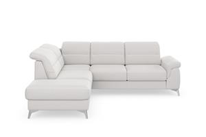 Sit&More Ecksofa Sinatra, mit Ottomane, optional mit Kopfteilverstellung und Armteilfunktion oder Kopfteilverstellung, Armteilfunktion, Bettfunktion und Stauraum, chromfarbene Metallfü&