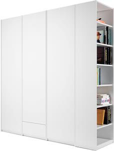 Müller Small Living Kleiderschrank Modular Plus Variante 3, inklusive 1 geräumigen Schublade, Anbauregal wahlweise links oder rechts montierbar