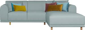 andas Hoekbank Maroon L-vorm in een scandinavisch design, met losse kussens