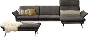 Himolla Ecksofa 1928, (Sofa mit oder ohne Hocker auswählen), ohne Hocker, Füße anthrazit
