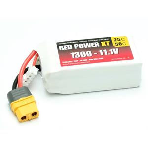 redpower Red Power Modellbau-Akkupack (LiPo) 11.1V 1300 mAh Softcase XT60