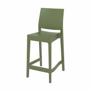 Industrielemeubelshop Barkruk Mayra Olijfgroen