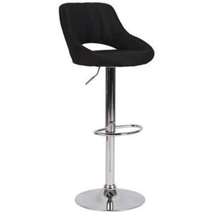 clp Barhocker Milet Stoff-schwarz-Chrom