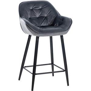 CLP Barhocker Gibson Samt Dunkelgrau