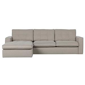 WOOOD Ecksofa Longchair-Sofa Lisa Links - Stoff Natural, freistellbar