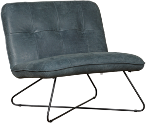 ShopX Leren fauteuil focus 80 9 blauw, blauw leer, blauwe stoel
