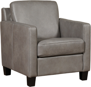 ShopX Leren fauteuil smart 765 grijs, grijs leer, grijze stoel