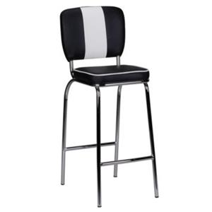 FineBuy Barhocker American Diner 38 x 35 cm Sitzfläche schwarz