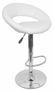 FineBuy Barhocker  Kunstleder 32 x 38 cm Sitzfläche weiß