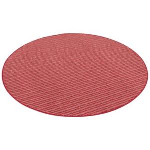 Snapstyle Streifenberber Teppich Marta Rund Teppiche rot Gr. 100 x 100