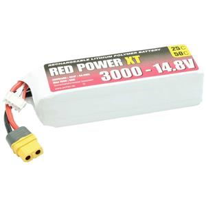 Red Power LiPo accupack 14.8 V 3000 mAh Softcase XT60