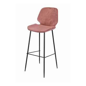 Industrielemeubelshop Barkruk Ocean Velvet Oud Roze