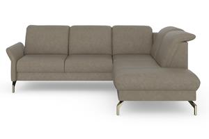 sit&more Hoekbank Fashion L-vorm naar keuze met verstelbare hoofdsteun, uittrekzitting, motorisch, nikkel poten