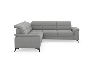 sit&more Hoekbank Sinatra L-vorm optioneel met verstelbare hoofdsteun en armleuning, metalen poten
