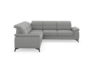 sit&more Hoekbank Sinatra L-vorm optioneel met verstelbare hoofdsteun en armleuning, metalen poten