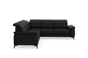 sit&more Hoekbank Sinatra L-vorm optioneel met verstelbare hoofdsteun en armleuning, metalen poten